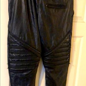 Goth punk faux leather rockstar pants large
